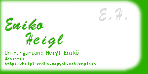 eniko heigl business card