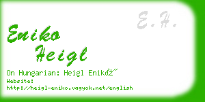 eniko heigl business card